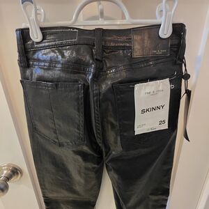 Rag & Bone Nina Skinny High Rise Coated Black 25